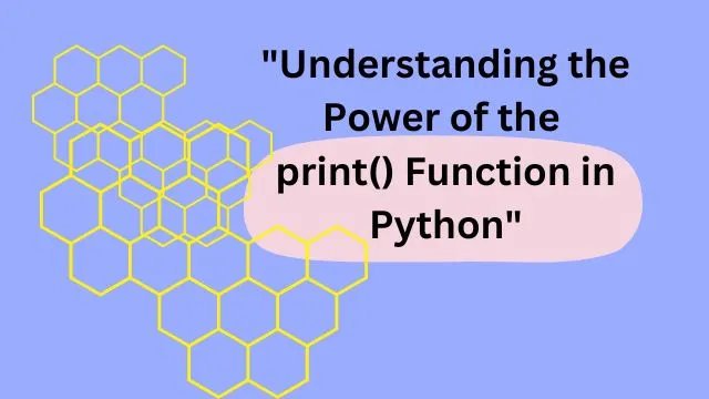 print() Function in Python