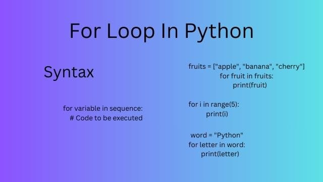 For Loop In Python